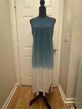 Universal Thread Blue-to-White Ombre Sleeveless Maxi Dress